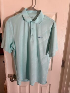 Greg Norman Collection Aqua Blue Performance Polo